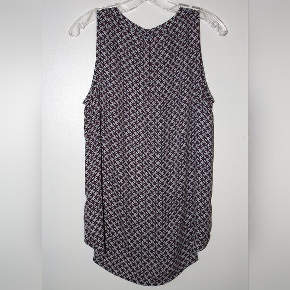 Willi Smith Sleeveless oversized relaxed fit large Patterned Blouse - Picture 2 of 4